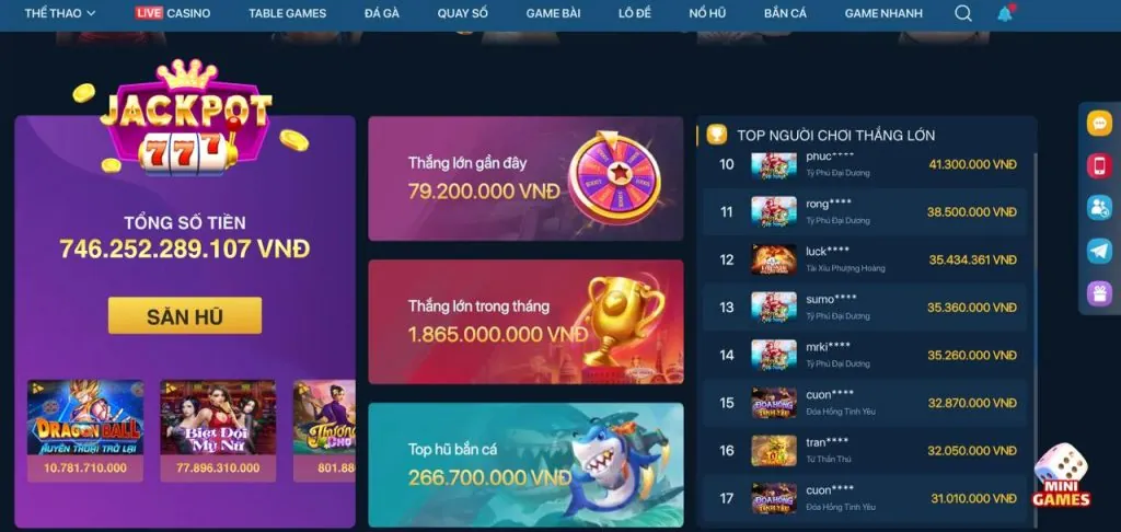 Khuyến mãi Nổ Hũ và Slot Thabet Casino